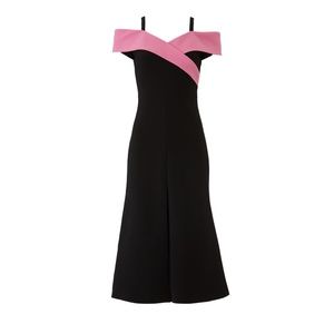 Christian Siriano Black & Pink Classic Evening Dress